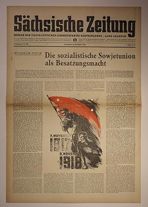 Sächsische Zeitung. Zeitungen aus dem 3. Jahrgang 1948 (37 Zeitungen) und 4. Jahrgang 1949 (4 Zei...