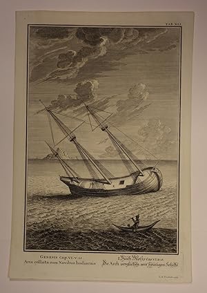 Seller image for Kupferstich mit Schiff. Aus: Physica Sacra. Tabula XLI. for sale by Versandantiquariat Christine Laist