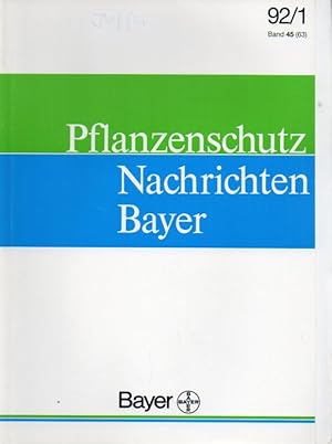 Pflanzenschutz Nachrichten Bayer 45.(63.) Jahrgang 1992 Heft 1-3