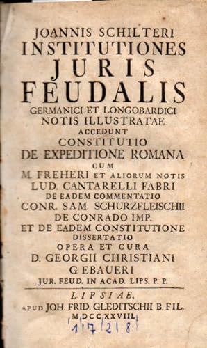Institutiones juris feudalis germanici et longobardici