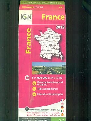 Bild des Verkufers fr IGN Karte, Nationale Routiere (et Touristique) France 2013 zum Verkauf von Librodifaccia
