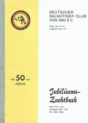 Zuchtbuch des Deutschen Dalmatiner Club von 1920 E.V. Sitz Karlsruhe. Jubiläums-Zuchtbuch Band XX...