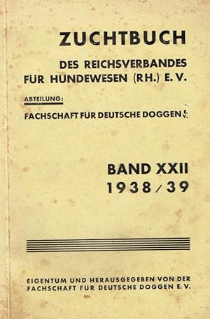 Zuchtbuch des Reichsverbandes für Hundewesen (RH.) E.V., Abteilung: Fachschaft für Deutsche Dogge...