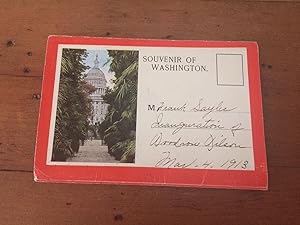 Image du vendeur pour SOUVENIR OF WASHINGTON (Woodrow Wilson Inauguration) mis en vente par Jim Hodgson Books
