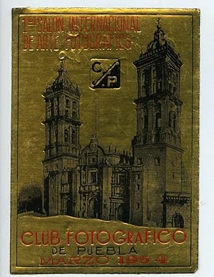 Mexico Puebla Label of First International Exhibition Photographic Arts 1954