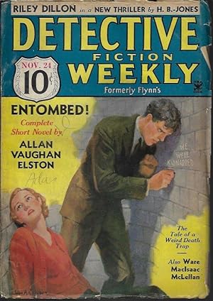 Imagen del vendedor de DETECTIVE FICTION Weekly: November, Nov. 24, 1934 a la venta por Books from the Crypt