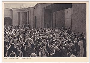 Bild des Verkufers fr AK Offizielle Postkarte Passionsspiele 1950 Oberammergau Der Volkslauf vor Pilatus ungelaufen zum Verkauf von GAENSAN Versandantiquariat