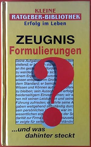 Seller image for Zeugnis Formulierungen .und was dahinter steckt for sale by biblion2