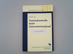 Seller image for Fusionskontrolle beim Unternehmenskauf. for sale by Antiquariat Bookfarm