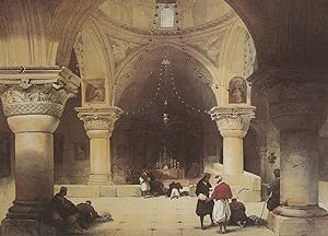 David Roberts Crypt Of The Holy Sepulchre Jerusalem Victorian Painting Postcard