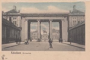 Kobenhavn Kolonade Angry Man Street Cart Denmark Old Postcard