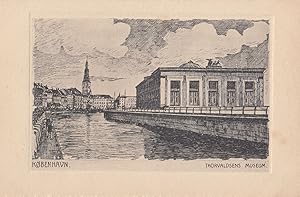 Kopenhavn Thorvaldsens Museum Copenhagen Artist Drawing Old Postcard