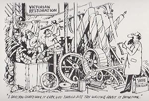 Victorian Restoration Factory Workers Shire Rare Comic Humour Cartoon Postcard