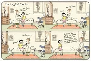 Learn English Language Doctor Saying Aaaah Pronunciation Comic Humour Postcard