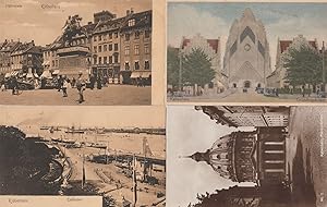 Kjobenhavn Toldboden Marmorkirken Hojbroplads 4x Denmark Old Postcard s