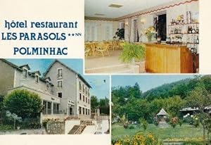 Los Parasols Polminhac Hotel Restaurant France 1970s Postcard