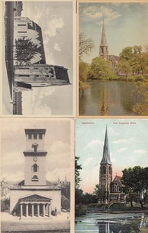 Copenhagen The English Church 4x Old Postcard s