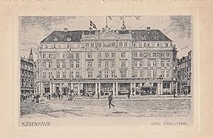 Kobenhavn Hotel D'Angleterre Artist Drawing Denmark Old Postcard