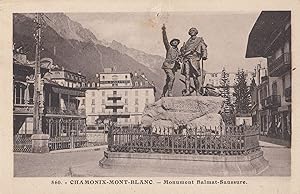 Chamonix Mont Blanc Monument Balmat Saussure Statue Military Postcard