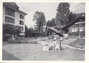 Hotel Bellevue Thun Switzerland Beer Garden Postcard