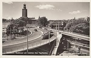 Stockholm Stadshuset Och Viadukten Over Tegelbacken Postcard