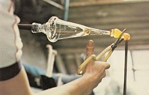 Shaping Wine Glass 1970s Factory Crafts Postcard