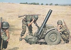 Belgium Army War Mortier 120mm Mortar Tank Gun Military Postcard