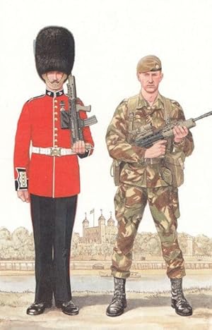 Combat Dress Uniform Irish Guard Military Postcard