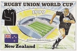 New Zealand Huddersfield McAlpine Stadium Rugby World Cup Postcard