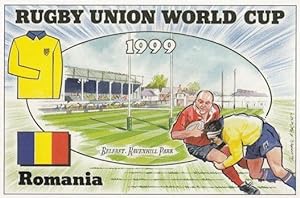 Romania Ravenhill Park Stadium Rugby World Cup Uniform Postcard