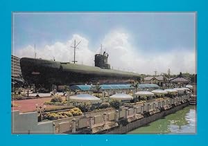 Indonesia Military Submarine Ship Monument Surabaya Indonesian Postcard