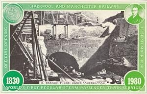 Construction Of Redhill Tunnel Liverpool Manchester Railway Postcard
