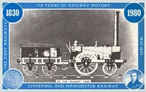 The Planet 1830 Train Liverpool & Manchester Railway Postcard