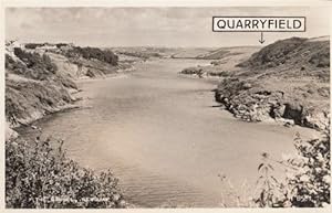 Quarryfield Caravan Park Newquay Signpost Old Real Photo Postcard