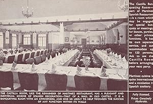 Martinez Spanish Piccadilly Restaurant London Vintage Postcard