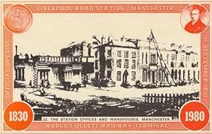 Manchester Station Office Warehouse Victorian Railway Postcard