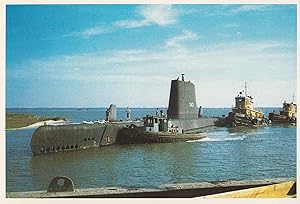 Clagamore Military USA WW2 Submarine Ship Arrives At Charleston Postcard