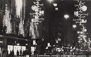 Christmas Lights In Oxford Street London Real Photo Postcard