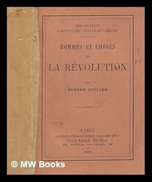 Bild des Verkufers fr Hommes et choses de la rvolution zum Verkauf von MW Books Ltd.