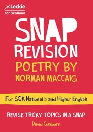 Imagen del vendedor de National 5/Higher English Revision: Poetry by Norman Maccaig : Revision Guide for the New 2019 Sqa English Exams a la venta por GreatBookPrices