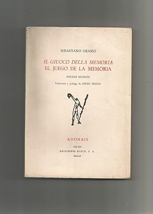Immagine del venditore per Il giuoco della memoria. El juego de la memoria. venduto da Librer�a El C�rabo