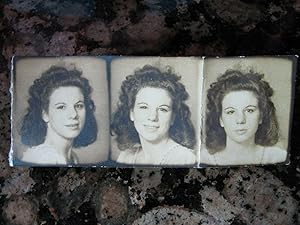 VINTAGE ARTISTIC PHOTO BOOTH STRIP AMERICAN TEEN BEAUTY EXPRESSIONS LIPS PHOTO