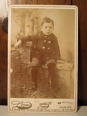 ANTIQUE 1894 KIDNAPPING OF JACK MACBRIDE FARGO ND COWBOY LAND CABINET CARD PHOTO