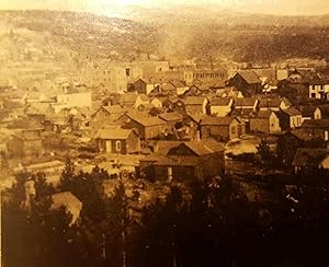 ANTIQUE LEADVILLE FROM CAPITOL HILL COLORADO GOLD MINING TOWN STEREOVIEW PHOTO