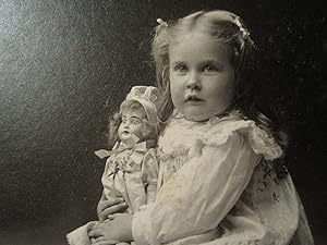 ANTIQUE VICTORIAN AMERICAN DOLL BRATTLEBORO VT BLONDE ANGEL GIRL WYATT OLD PHOTO