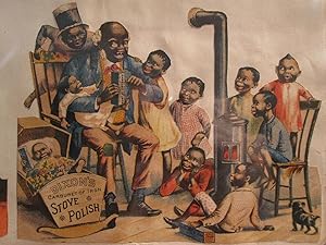 ANTIQUE 19th CENTURY AFRICAN AMERICAN BLACK AMERICANA TRADE CARDS SANTA CLAUS
