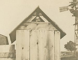 VINTAGE ANTIQUE FUNNY PHOTO OUTHOUSE BATHROOM HUMOR VERNACULAR PHOTOGRAPHY
