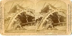 Seller image for ANTIQUE AMERICAN HISTORY 1898 STEREOVIEW PHOTO USS MAINE SHIP HAVANA HARBOR CUBA for sale by 21 East Gallery