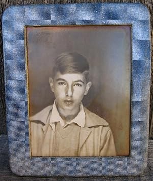 VINTAGE PHOTOMATIC HANDSOME BOY RARE BLUE BORDER MUTOSCOPE NY BOOTH OLD PHOTO
