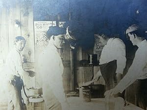 ANTIQUE EARLY ATLANTIC CITY POSTER BROADSIDE VACATION BEER STOVE YOUNG MEN PHOTO